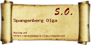 Spangenberg Olga névjegykártya