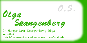 olga spangenberg business card